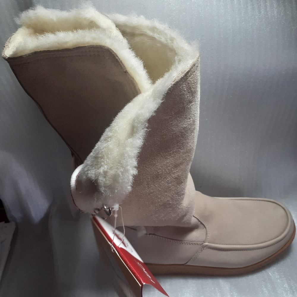 Brand new Vintage HUDSON BAY Sheepskin Shearling Boot BEIGE w7us Warm rated -45°